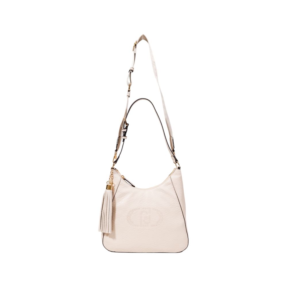 Beige Artificial Leather Handbag