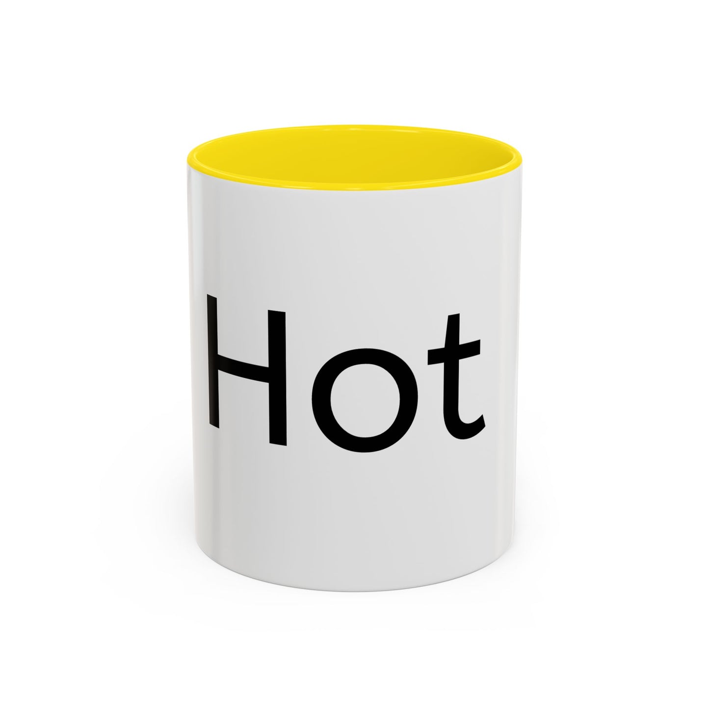 Hot Accent Coffee Mug — Black-Trim 11/15oz Ceramic Mug