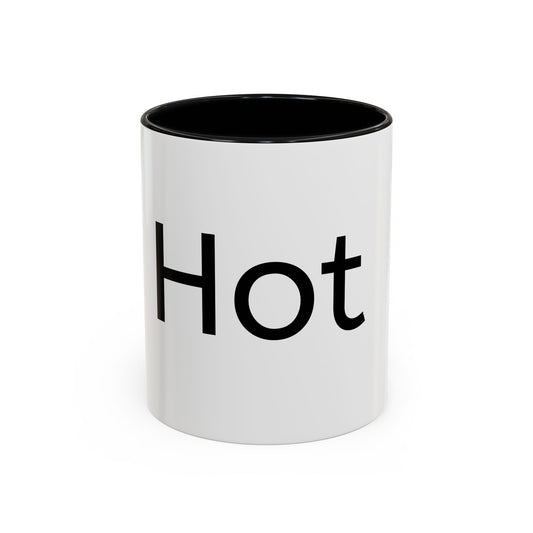 Hot Accent Coffee Mug — Black-Trim 11/15oz Ceramic Mug