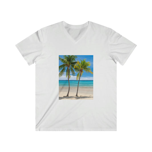 Men's Fitted V-Neck Short Sleeve Tee